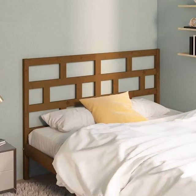Berkfield Home Beautiful Bed Headboard in Honey Brown Solid Pine, W: 166 cm, D: 4 cm, H: 100 cm – 1