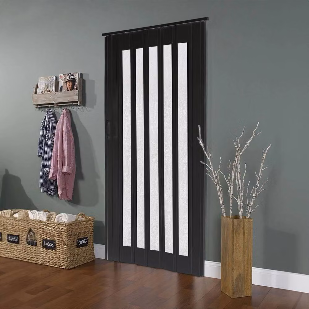 EONLION Black Sliding Door Room Divider Panel, W: 81 cm, H: 203 cm – 2