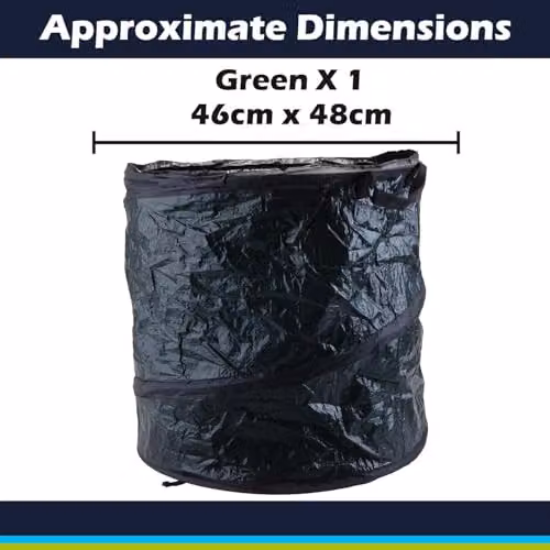 VFM e-Store Jumbo Garden Bag in Green and Black, W/H: 46 x 48 cm – 2