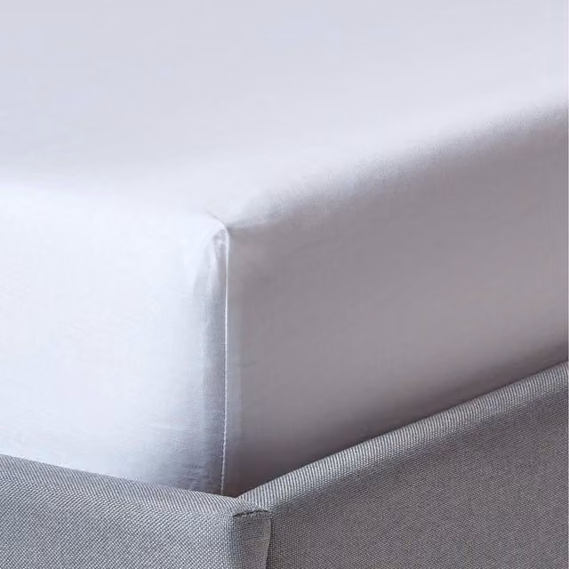 Homescapes Organic Egyptian Combed Cotton Extra Deep Fitted Sheet, White, 140 x 200 cm