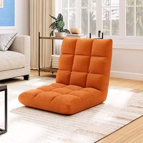 MCC Direct Adjustable Multi-Position Folding Floor Chair in Orange – 2