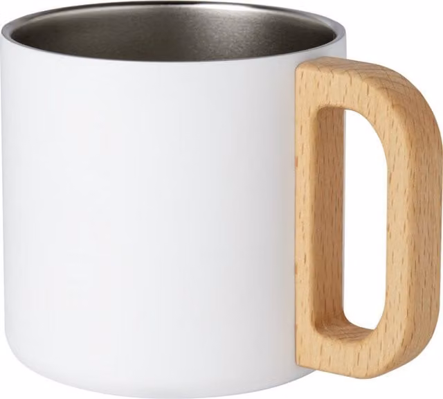 Seasons Bjorn White Stainless Steel Mug, 360ml