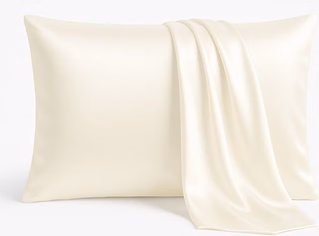 Sweet Dreams Plain Silk Pillowcase in Beige, Yellow or White