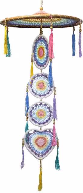 KDMD Extra Large Drama Dreamcatcher in Pastel Rainbow Multicolour