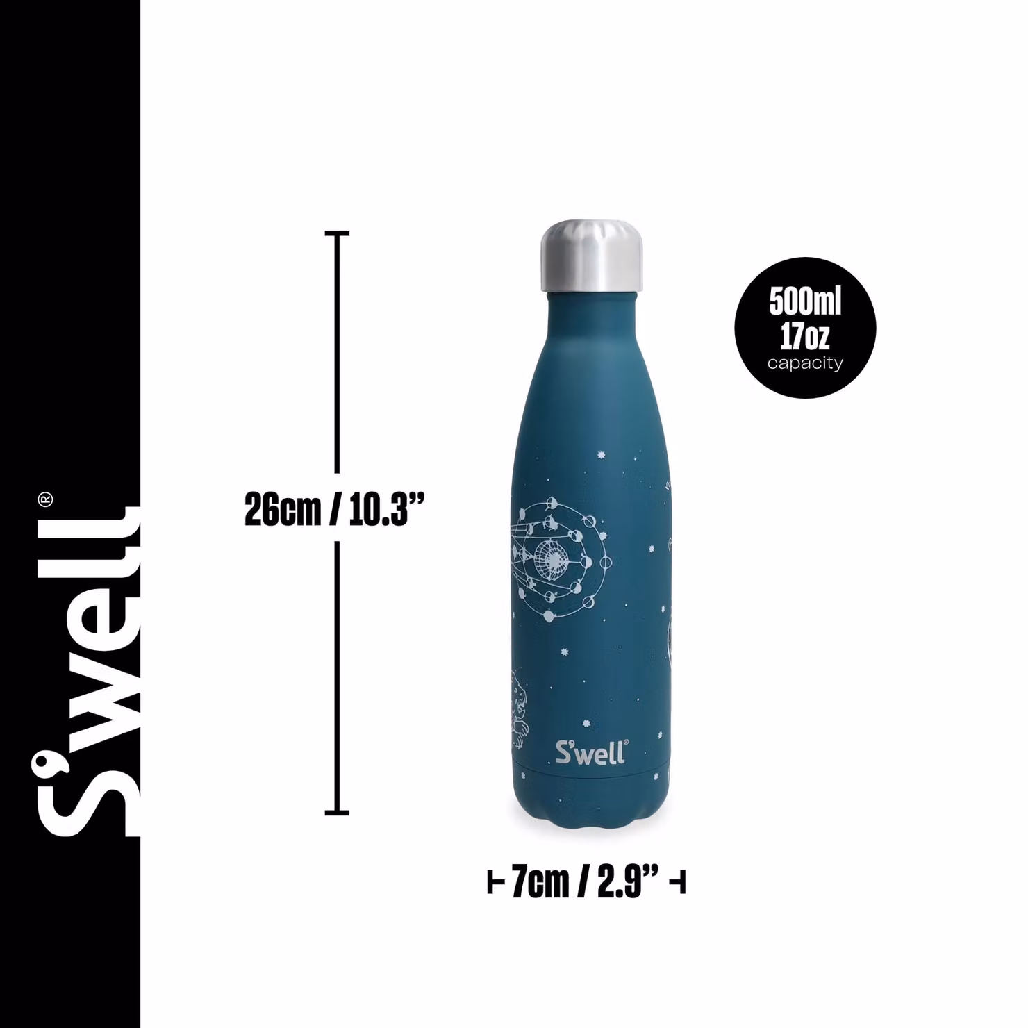 S'well Vacuum-Insulated Stainless Steel Drinks Bottle, Green, 500ml – 8