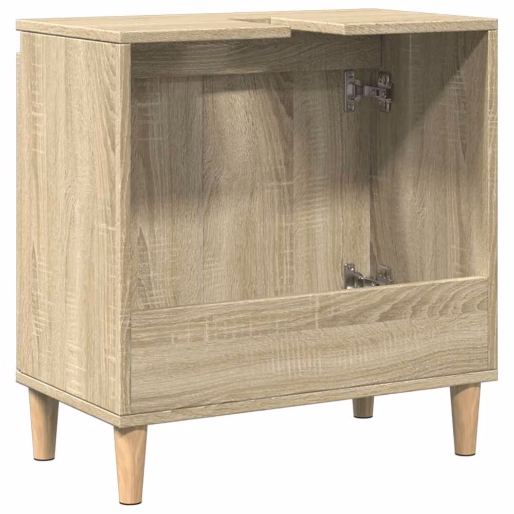 Berkfield Home Sonoma Oak Sink Cabinet, Brown, W: 58 cm, D: 33 cm, H: 60 cm – 2