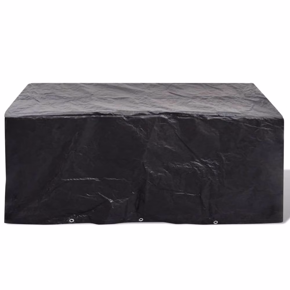 Berkfield Home Water-Repellent Poly Rattan Garden Furniture Covers for 6 People, 2 Pack, Black, W: 240 cm, D: 140 cm – 3