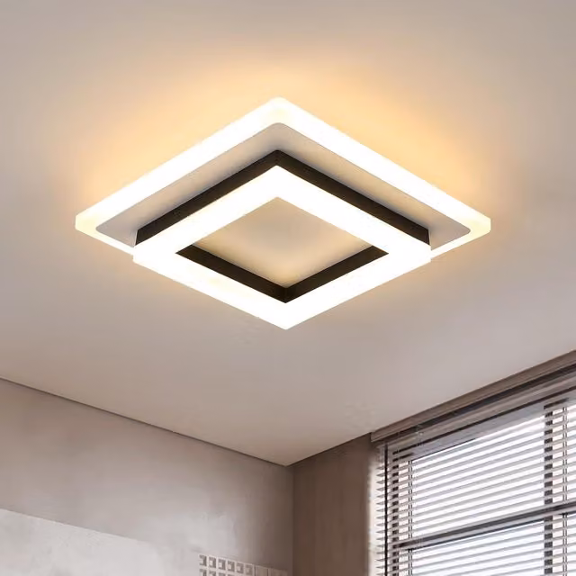 COMELY 24W Modern Square LED Ceiling Light with Warm White 3000K Illumination – 1