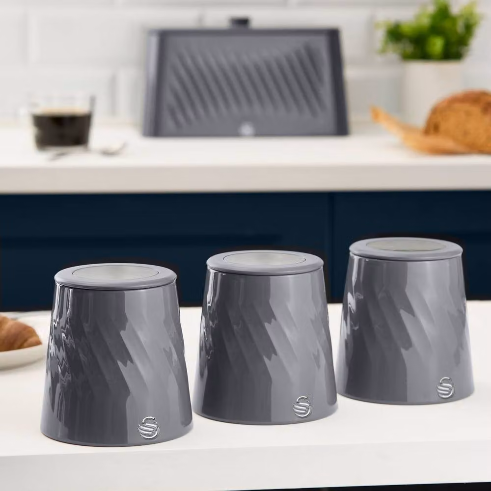 Swan Windsor Airtight and Leakproof Canisters in Grey and Transparent – 2