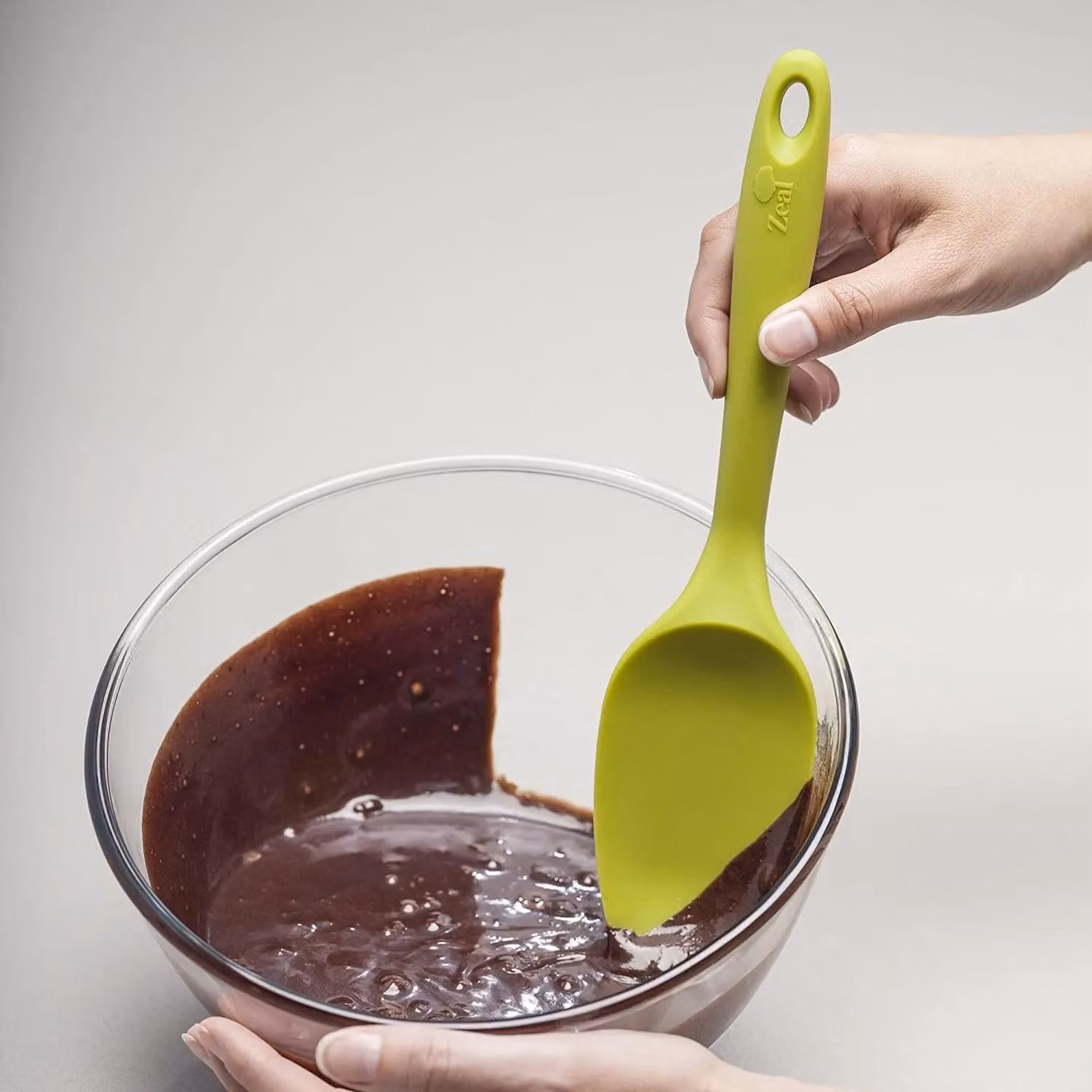 Zeal Silicone Non-Scratch Spatula Spoon in Green, 26 cm – 4