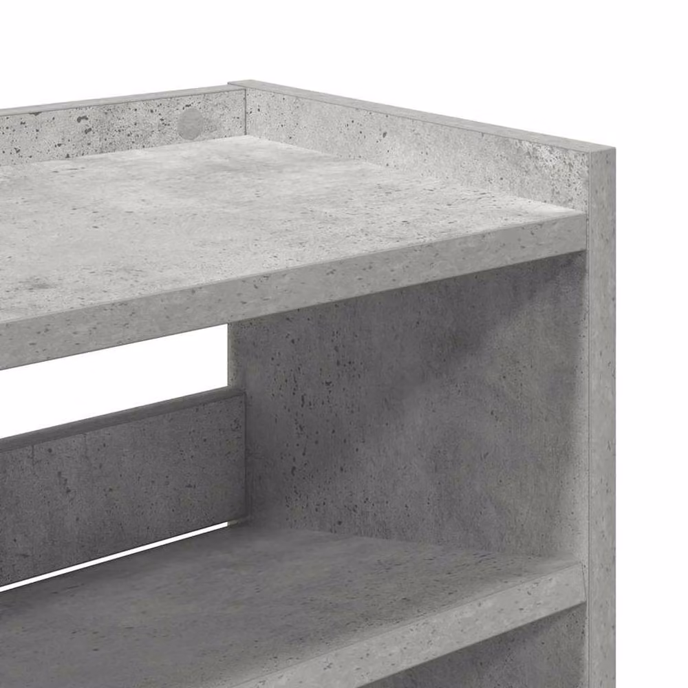 Berkfield Home Shoe Rack in Concrete Grey, W/D/H: 80 x 25 x 81 cm – 5