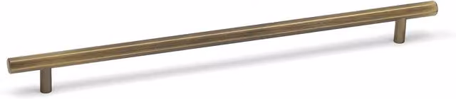 Handle & Home Hexagon T-Bar Pull Knob and Handles in Brushed Gold Brass, Width: 38.3 cm