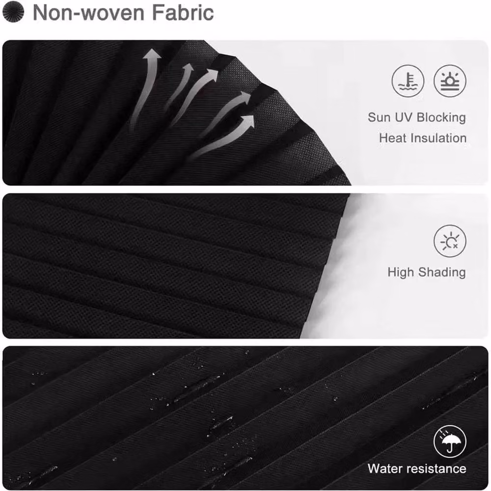 PAWNORA Blackout Pleated Blinds, Black, W: 90 cm, H: 150 cm – 3