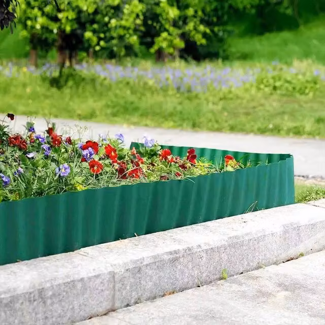 KORVIXA Green Plastic Flexible Lawn Edging Border – 1