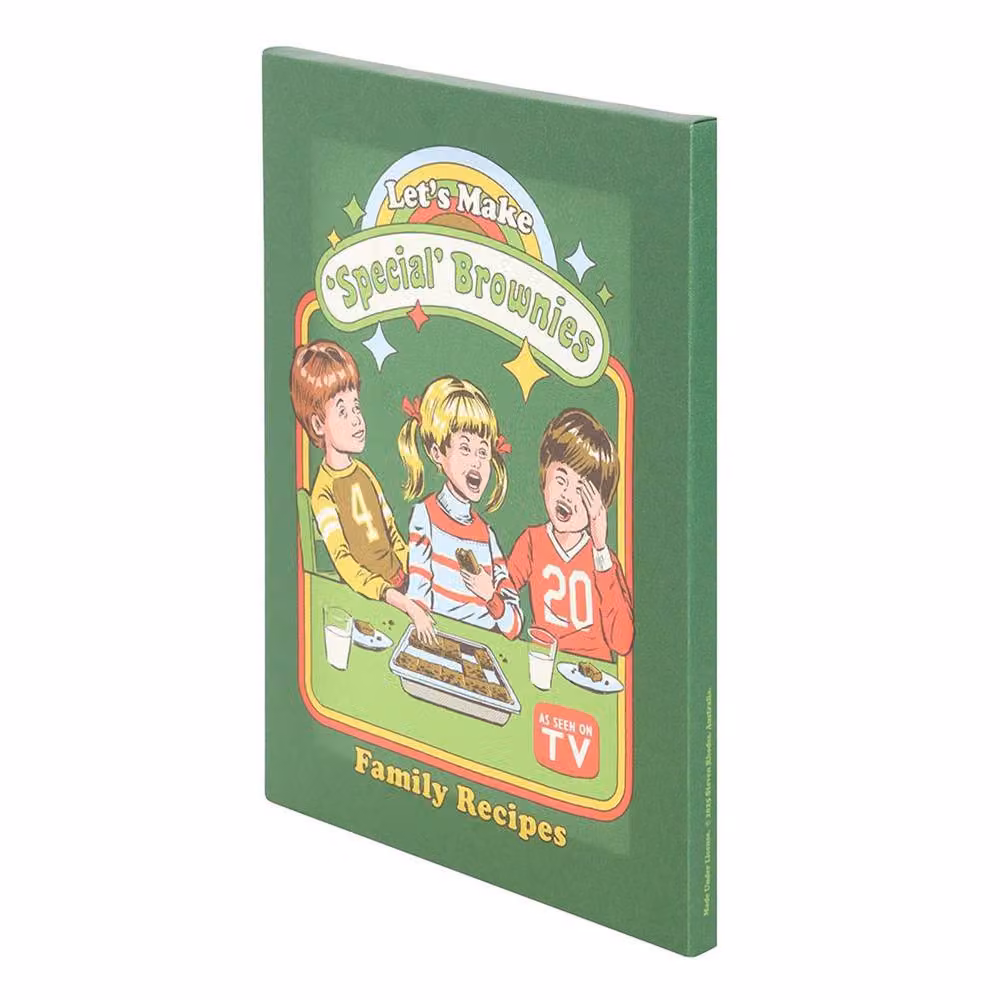 Steven Rhodes Lets Make Special Brownies Multicolour Canvas Plaque – 3