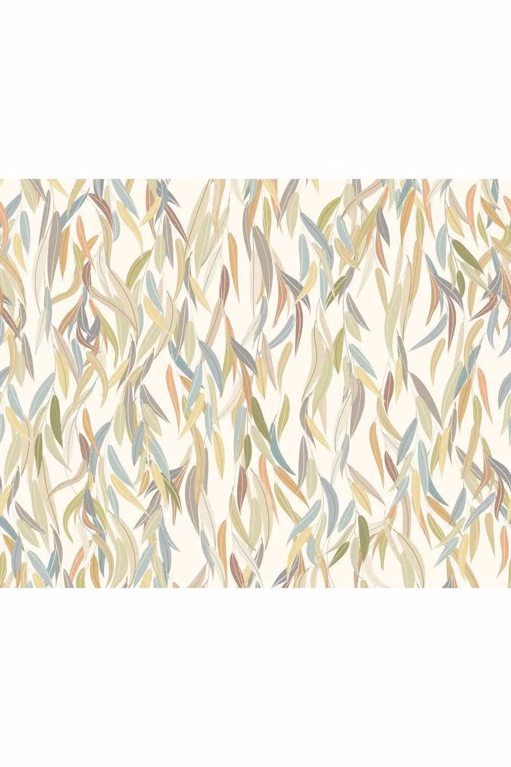 Origin Murals Willow Leaves Floral Wall Mural in Sand and Multicolour, W: 300 cm, H: 240 cm – 2