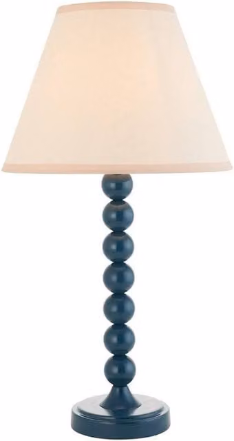 Netlighting Higgledy Blue Table Lamp with Fabric Ivy Shade, Diameter: 25 cm, E14 – 1
