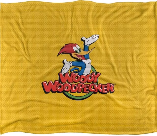Trevco Woody Woodpecker Super Soft Fleece Throw Blanket, Multicolour, W: 152 cm, D: 127 cm – 1