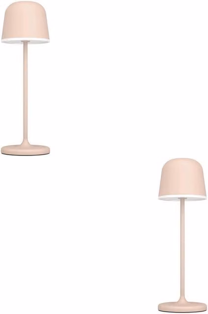 Loops 2 Pack Modern Beige LED Table Lamps with Bulbs Included – 1