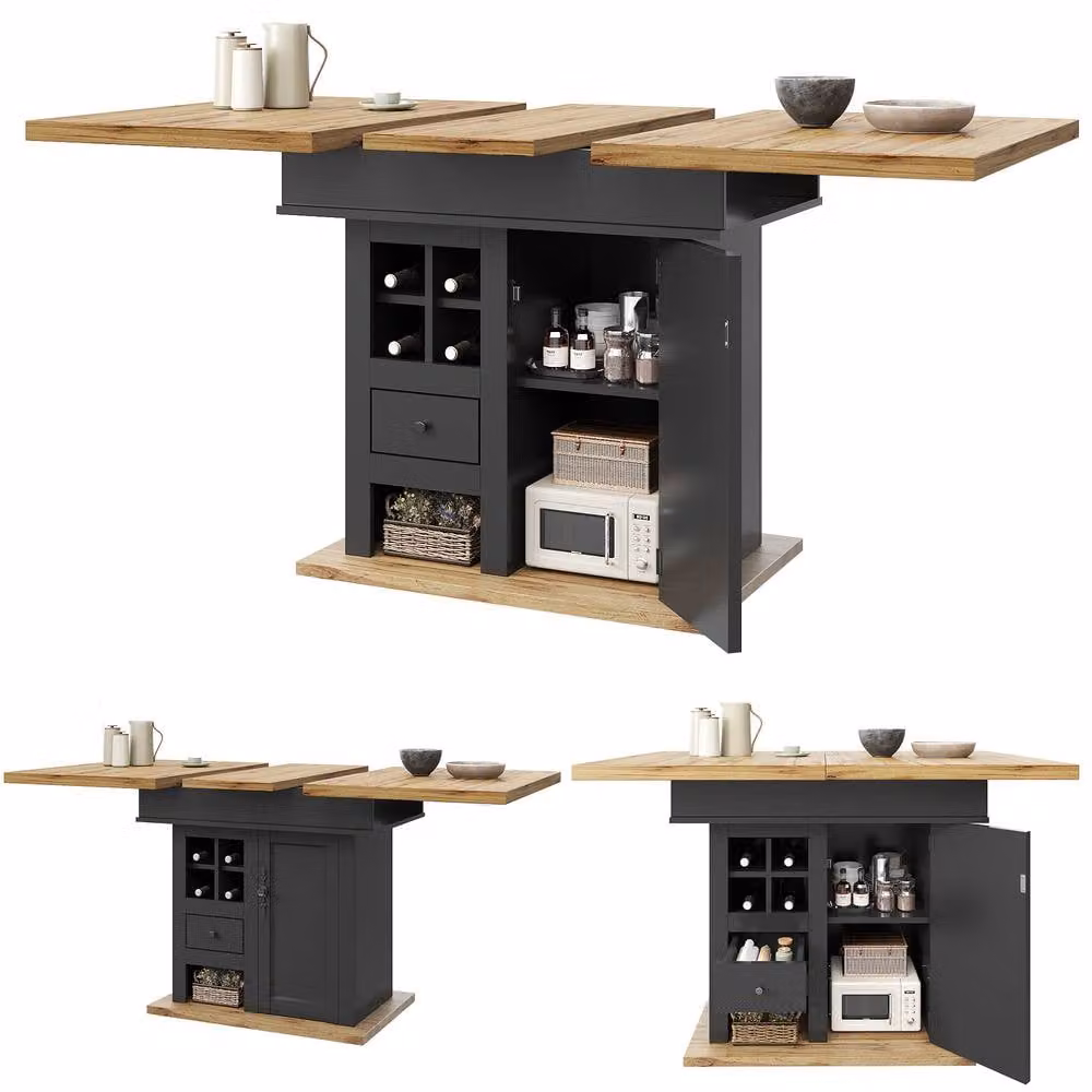 Matteo Modern Extendable Rectangular Dining Table, 4-6 Seater in Grey – 7