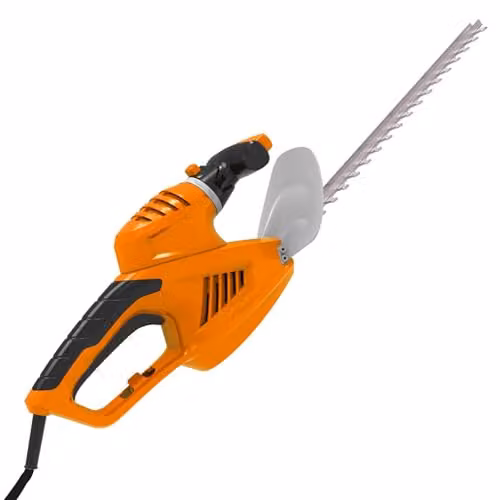 Ark Mat 500W Corded Electric Hedge Trimmer with 500mm Blade and 16mm Cutting Capacity, Lightweight 2.1kg Design in Orange and Transparent – 1