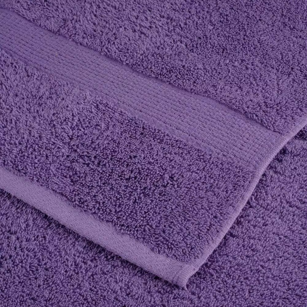 Berkfield Home SOLUND 8 Piece Premium Cotton Terry Towel Set in Purple, 600 gsm – 5