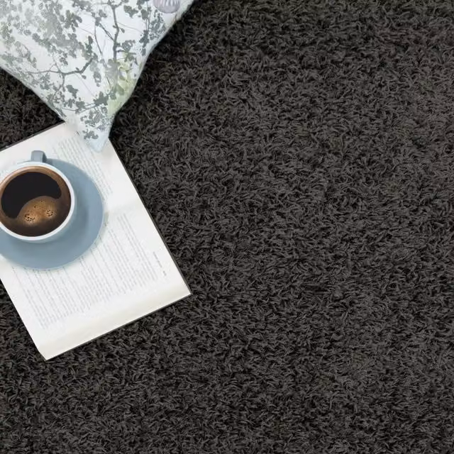 Melrose Interiors Venus Shaggy Area Rug in Anthracite, W: 67 cm, L: 200 cm