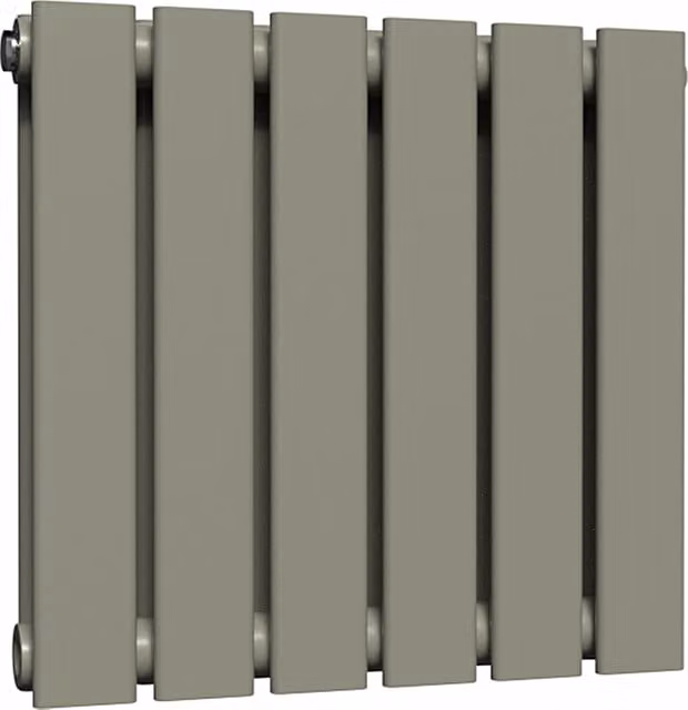 Lux Heat Flat Horizontal Double Steel Radiator in Dark Sage, W: 60.0 cm, H: 42.0 cm