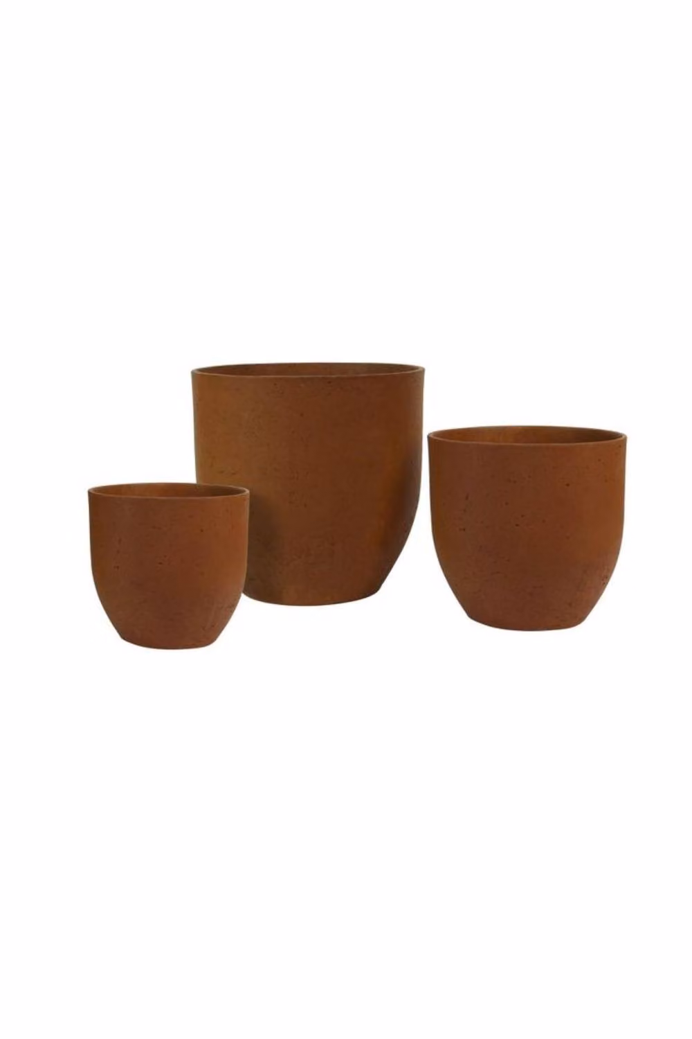 KDMD Hortus Classic Oxidized Planter Set of 3 in Dark Brown, H: 34 cm, H: 31 cm, H: 27 cm – 2