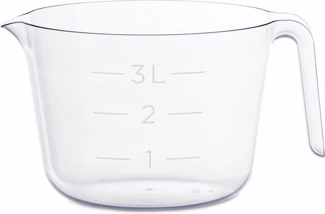 SmartStore Max Measure Round Transparent Plastic Mixing Bowl with Pouring Spout and Measuring Marks, Medium – 1