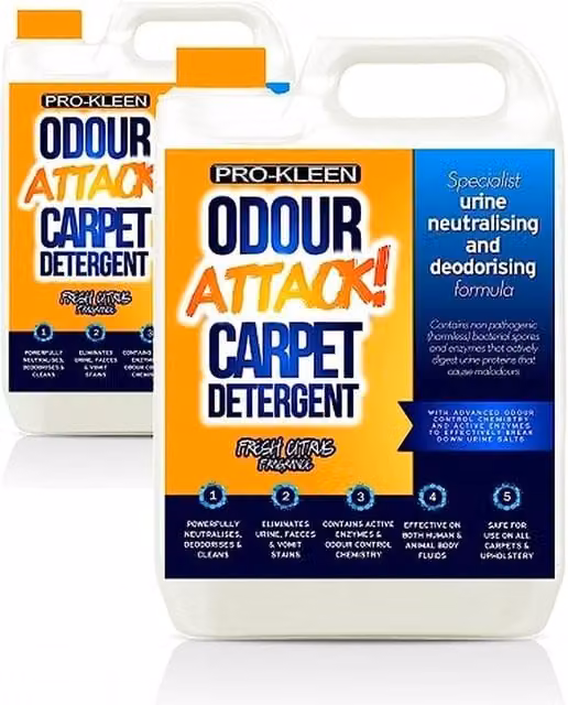 Pro-Kleen Odour Attack Pet Carpet Cleaner Shampoo, Orange, 10kg