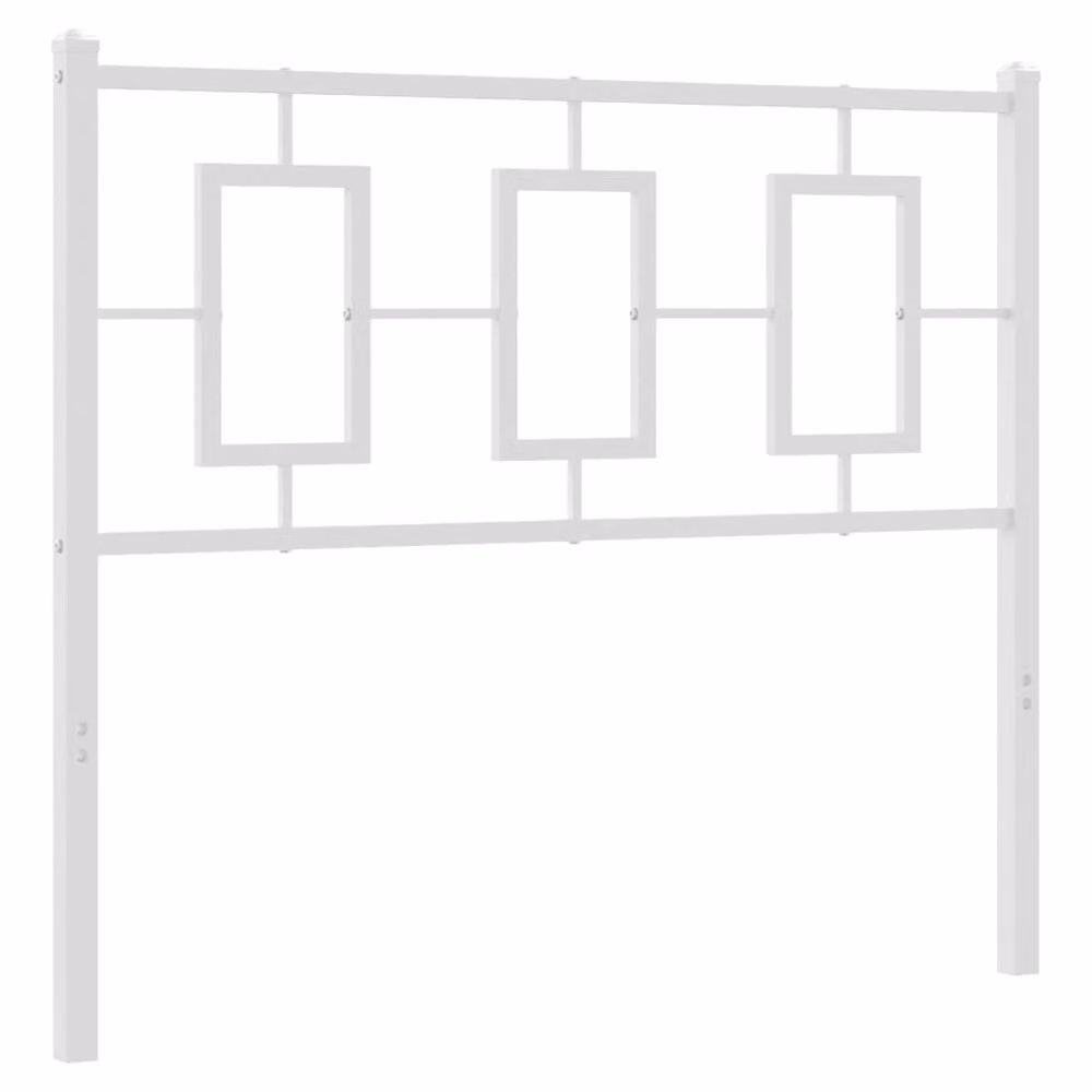 Berkfield Home Classic Metal Headboard in White, Width: 100 cm – 2