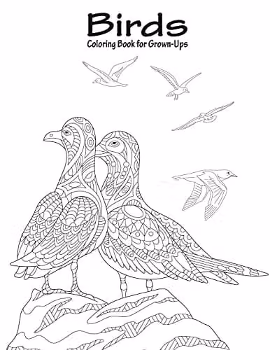 Birds Coloring Book for Grown-Ups Volume 1 by Createspace