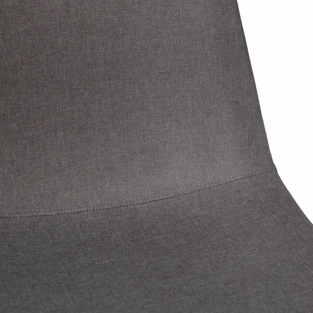 Home Garden Direct NYX Round Wood Effect Dining Table and 4 Dark Grey Linen Chairs Set – 5