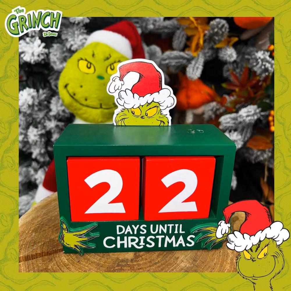 VFM e-Store Grinch Christmas Tabletop Decoration, Green, W: 16 cm, D: 16 cm, H: 14 cm – 3
