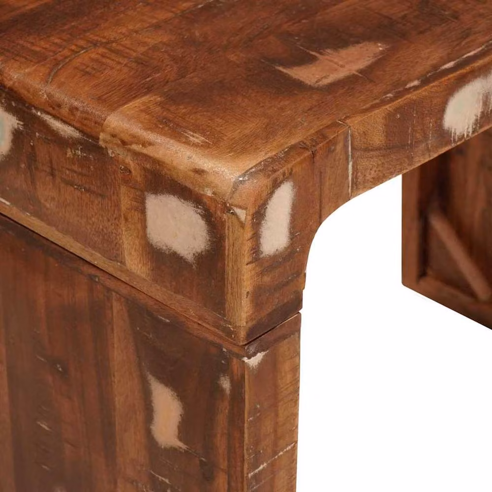 Berkfield Home Classic End Table in Brown Solid Reclaimed Wood, W/D/H: 35 x 46 x 60 cm – 5