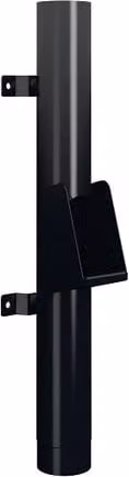 Lindab Matte Black Reinforced Steel Vandal Pipe with Leaf Trap, Diameter: 102 mm, Length: 0.85 m