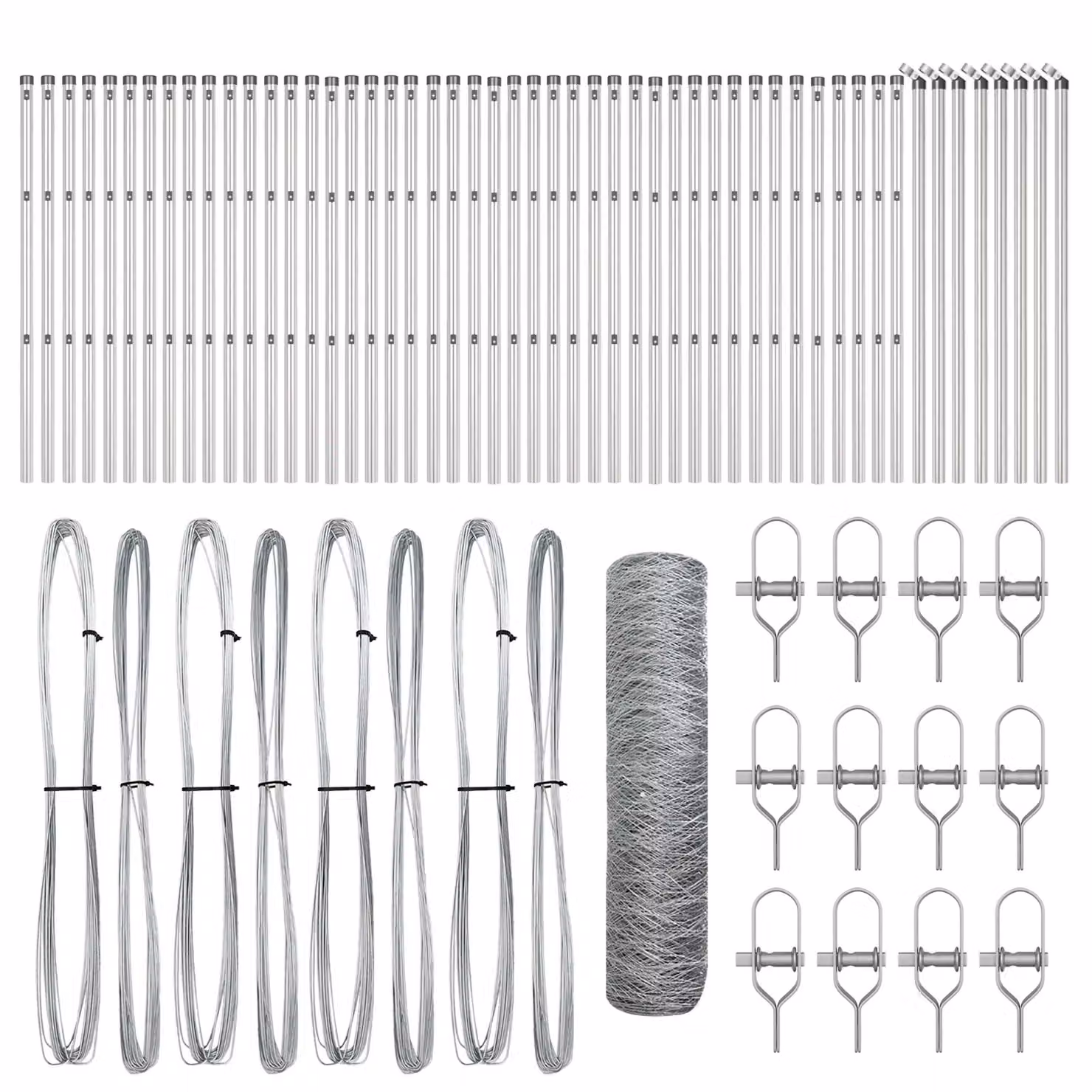 Berkfield Home Hexagon Wire Mesh Fence, Galvanised Steel, Silver, 0.4 x 100 m – 2