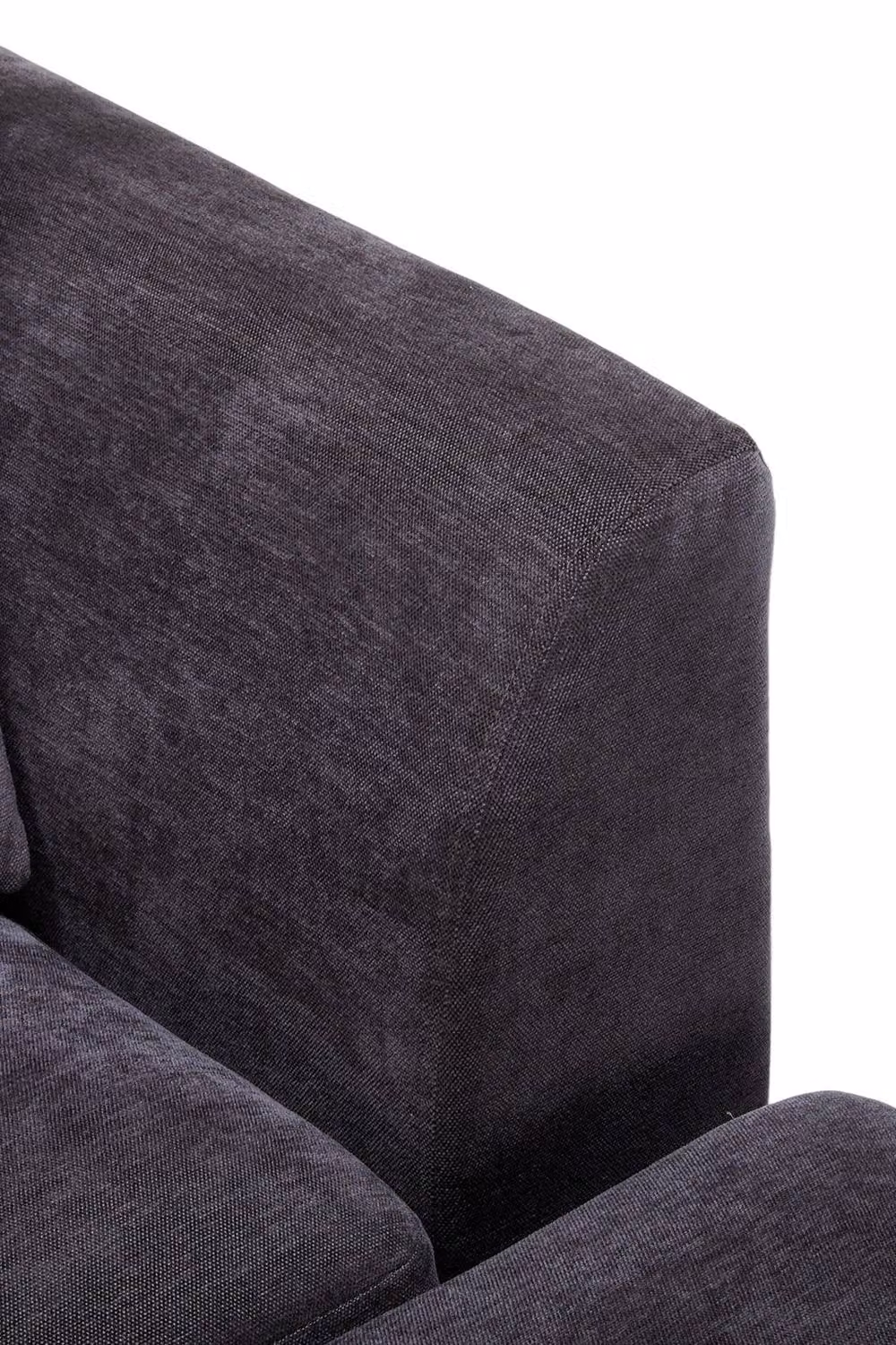 Garden Sanctuary Modern L-Shape 3-Seater Corner Sofa with Matching Ottoman in Grey – 5