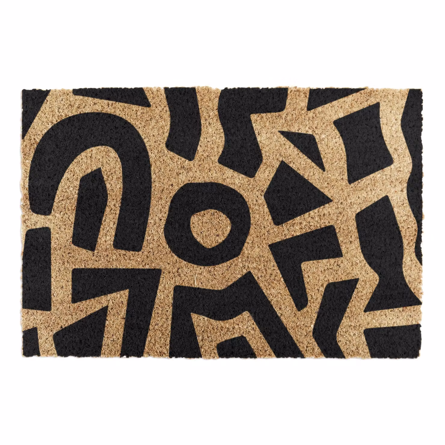 Artsy Mats Black Random Shapes Pattern Doormat, W: 60 cm, D: 40 cm – 4