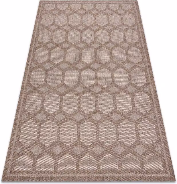 RugsX House Beige Sisal Flat Weave Rectangular Rug W: 140 cm, L: 190 cm