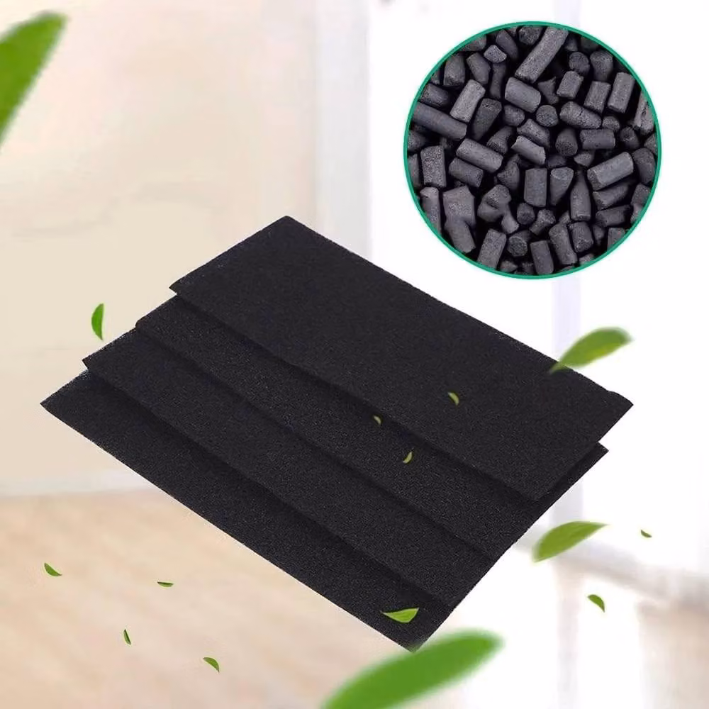 NESTLUNE Activated Carbon Air Purifier Filter Replacement for Air Conditioners, Black, W: 100 cm, D: 15 cm – 5