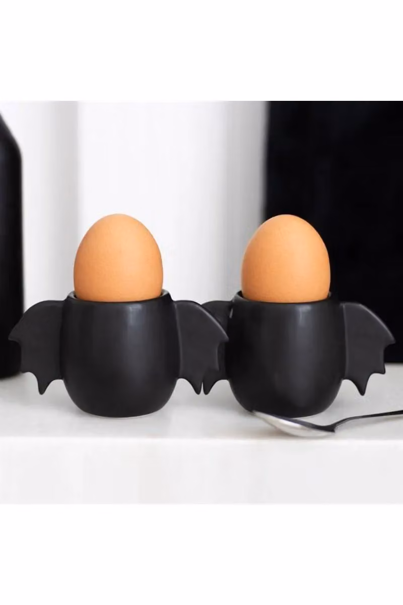 KDMD Bat Wing Egg Cup Set in Black – 4