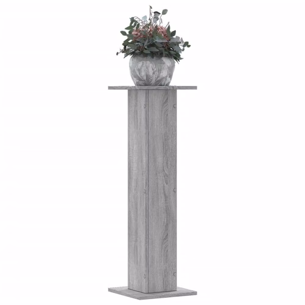 Berkfield Home Set of 2 Grey Engineered Wood Plant Stands, W/D/H: 30 x 30 x 95 cm – 2