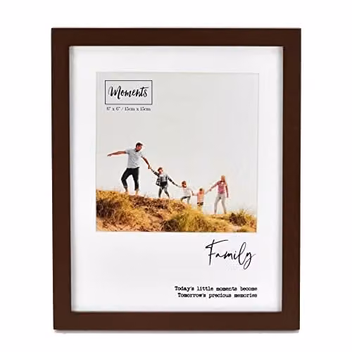 Widdop Moments Modern Brown Wooden Rectangular Single Photo Frame 10 x 15 cm