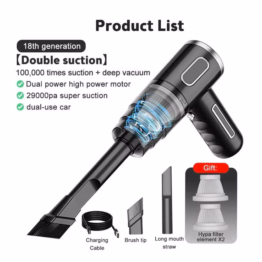 NESTLUNE Portable Cordless Hand Vacuum Cleaner, Black – 3