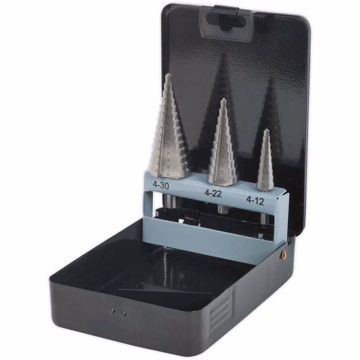 Loops 3 Piece HSS Double Flute Twist Drill Bit Set in Silver and Multicolour – 4