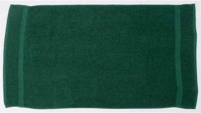 Towel City Luxury Green Cotton Hand Towel with Border and Hanging Loop