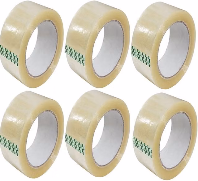 ShaniTech Transparent Packing Parcel Tape, 6 Rolls