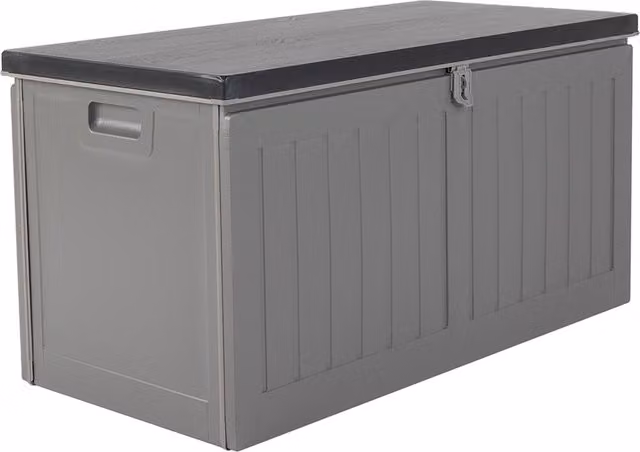 Charles Bentley Safestow Plastic Outdoor Garden Storage Box, Grey, W/D/H: 45.8 x 45.8 x 45.8 cm